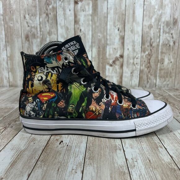 Converse‎ High Top Justice League Dc Comics Womens 8 rare - Picture 1 of 9
